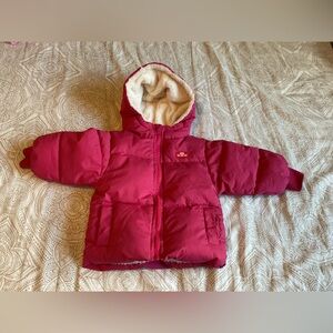 Kids Red Puffer Jacket
